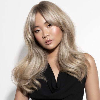 Asian Female Model with Blonde Hair