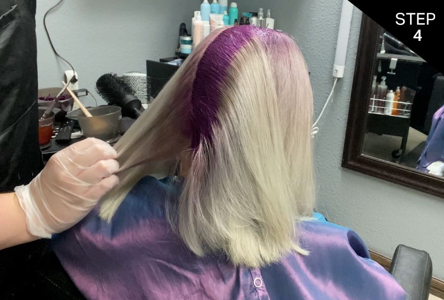 Applying Color Formula A For Color Melting Technique