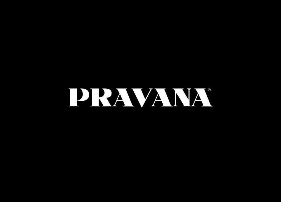 PRAVANA logo on black