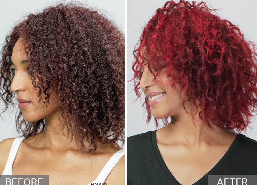 Love Is in the Hair Red Hot Geometric VIVIDS PRAVANA