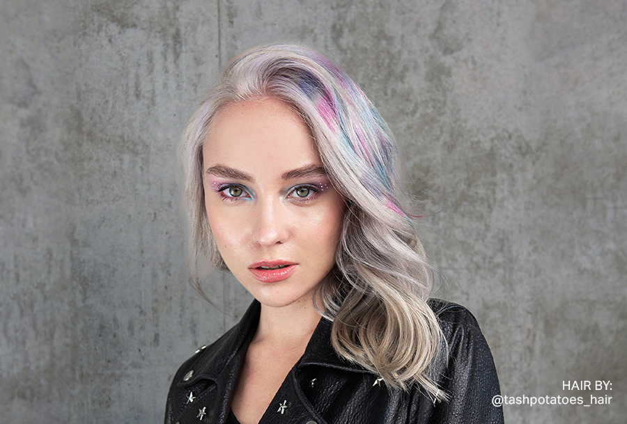 Reveal of Take Your Look to the Next Dimension with Holographic Hair with Female Model