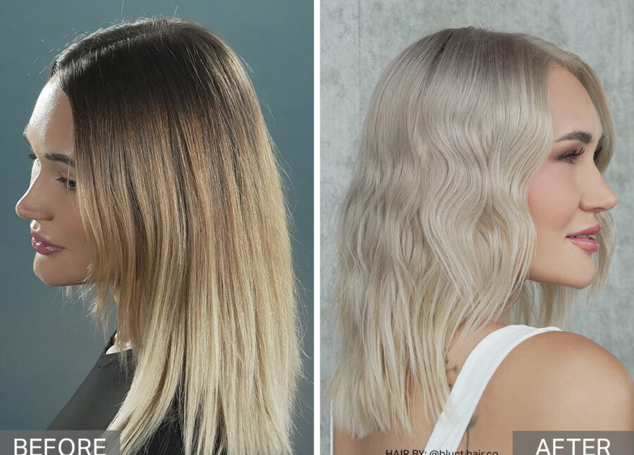 Before and After Image of PRAVANA's Triple Threat: Express Tones Clear