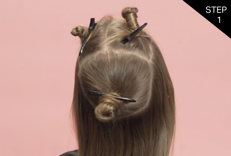 Hair is sectioned