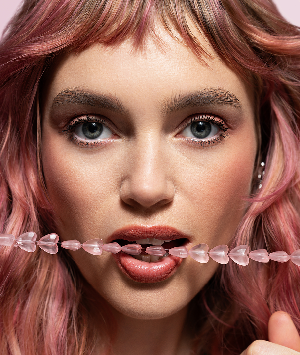 Female model with PRAVANA VIVIDS Original Crush haircolor