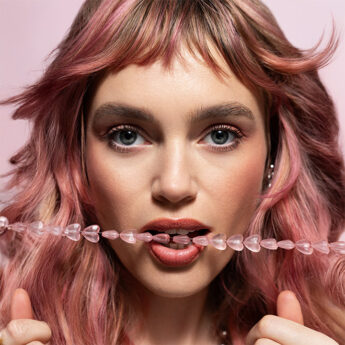 Female model with VIVIDS Sugarcoated Crush hair color