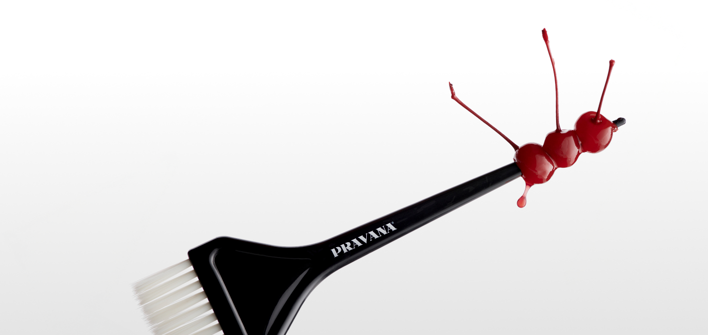 PRAVANA brush with Cherry fruit